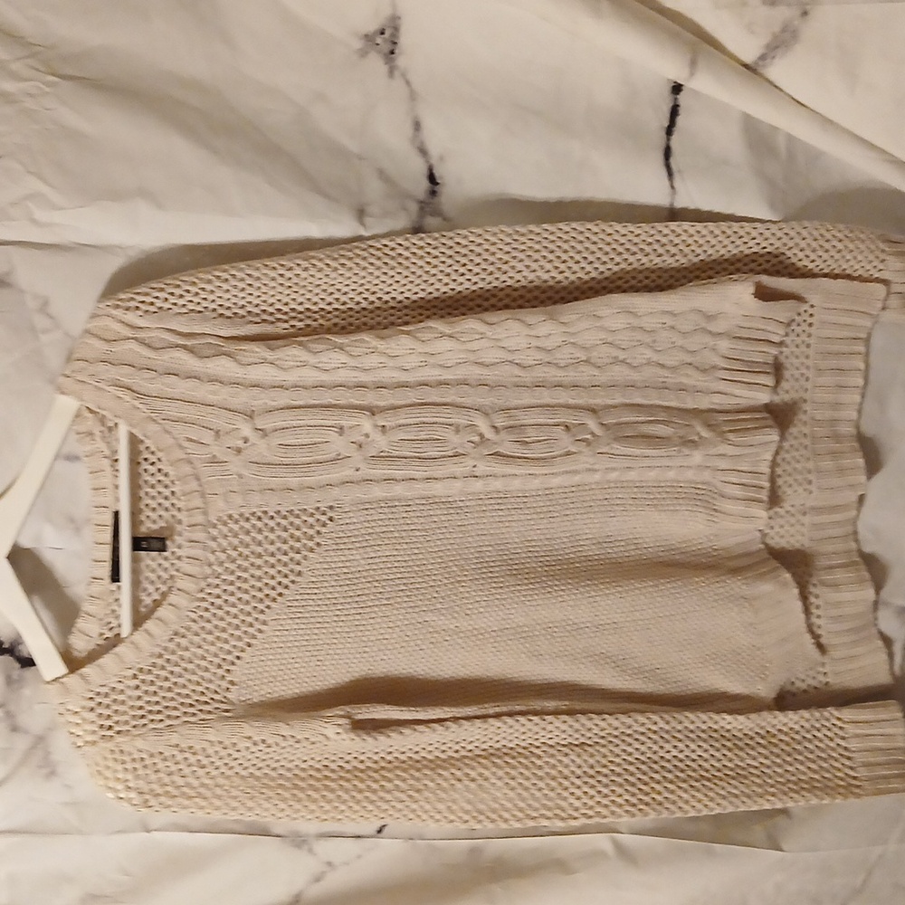 Cream Cable-Knit Women's Sweater - H&M